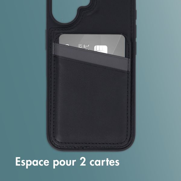 imoshion Coque arrière avec porte-cartes et support Apple iPhone 16 - Noir