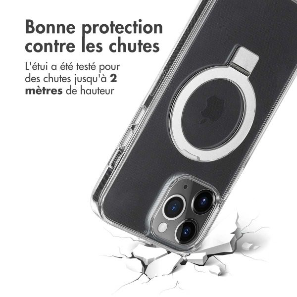 Accezz Coque Ring Stand avec MagSafe Apple iPhone 13 Pro Max - Transparent