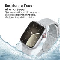 imoshion Bracelet tressé en silicone Apple Watch Series 1 t/m 11 / SE / Ultra (44/45/46/49 mm) - Gris