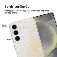 imoshion Coque Design Samsung Galaxy S25 - Golden Leaves Transparent