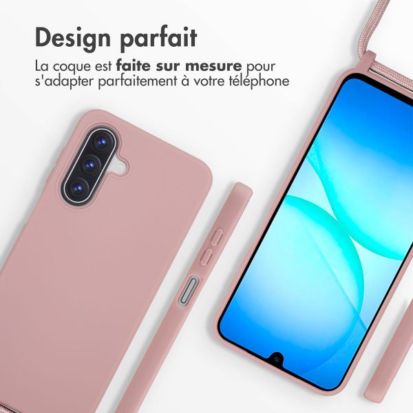 imoshion Coque en silicone avec cordon Samsung Galaxy A17 (5G) - Sand Pink