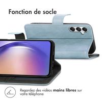 imoshion Étui de téléphone portefeuille Luxe Samsung Galaxy A55- Bleu clair