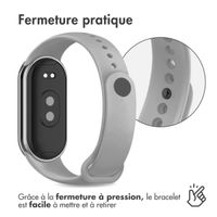 imoshion Bracelet sport en silicone Xiaomi Smart Band 8 / 9 - Gris