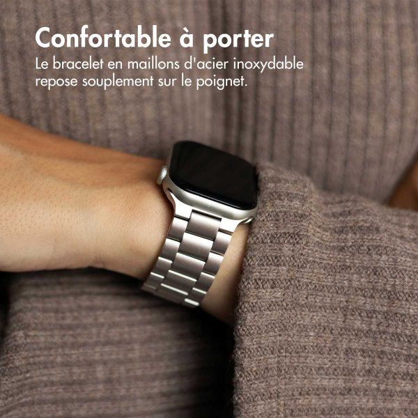 imoshion Bracelet en acier Apple Watch Series 1 á 9 / SE (38/40/41 mm) | Series 10 / 11 (42 mm) - Starlight