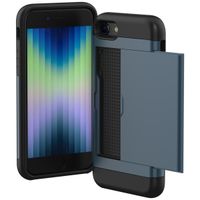 imoshion Coque arrière avec porte-cartes Apple iPhone SE (2022 / 2020) / 8 / 7 - Bleu foncé