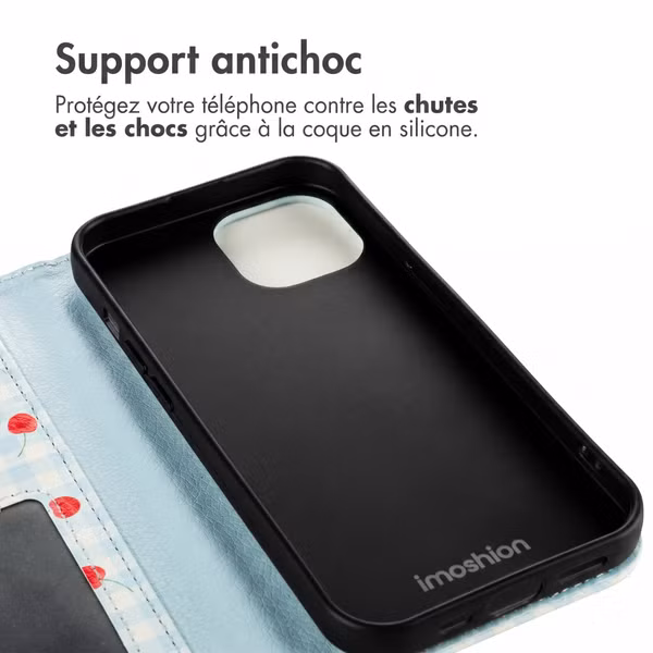 imoshion Étui de télephone portefeuille Design Apple iPhone 15 - Cherry Check