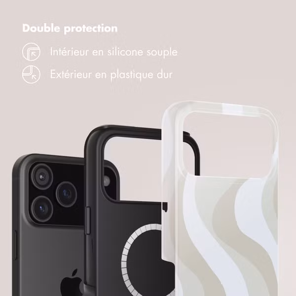 Selencia Coque arrière Vivid avec MagSafe Apple iPhone 17 Pro - Desert Waves Beige