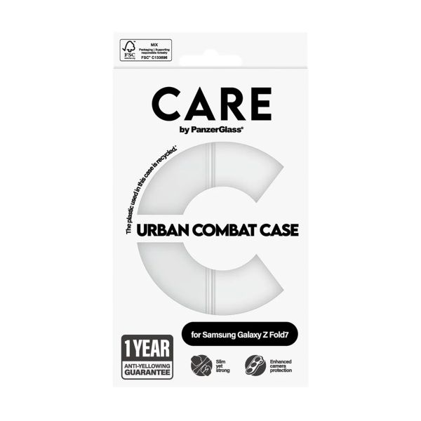 CARE by PanzerGlass Coque Urban Combat Samsung Galaxy Z Fold 7 - Transparent