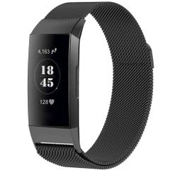 imoshion Bracelet magnétique milanais Fitbit Charge 3 / 4 - Taille M - Noir