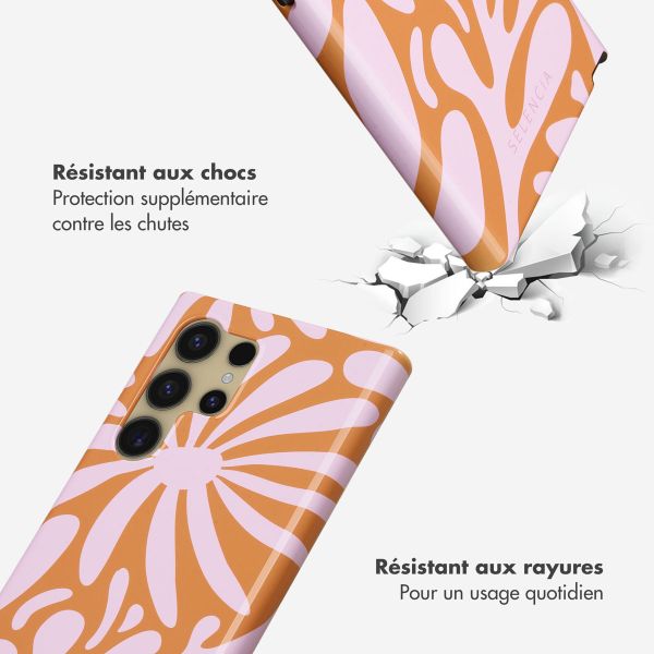 Selencia Coque arrière Vivid Samsung Galaxy S24 Ultra - Modern Bloom Pink