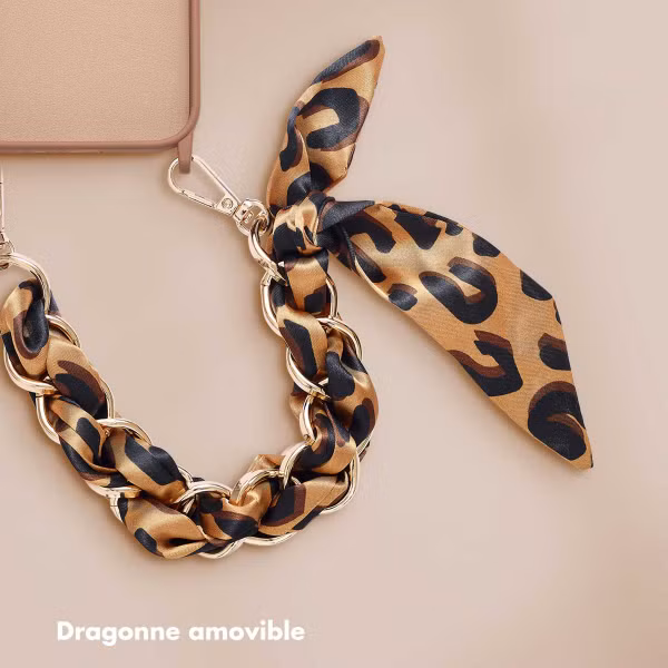 Selencia Coque avec dragonne de luxe Samsung Galaxy S23 FE - Marron