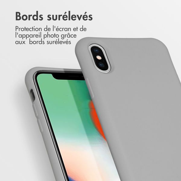 imoshion Coque de couleur avec cordon amovible Apple iPhone X / Xs - Gris