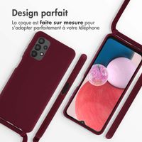 imoshion ﻿Coque en silicone avec cordon Samsung Galaxy A13 (4G) - Rouge foncé