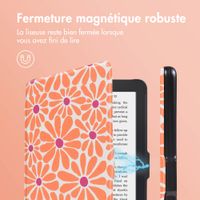 imoshion Design Slim Hard Sleepcover Kobo Clara 2E / Tolino Shine 4 - Orange Flowers Connect