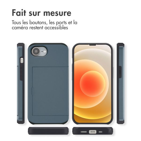 imoshion Coque arrière avec porte-cartes iPhone 16e - Bleu foncé