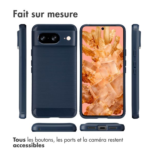 imoshion Coque Brushed Google Pixel 8 - Bleu foncé