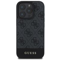 Guess Coque arrière Bottom Stripe 4G iPhone 16 Pro - Gris