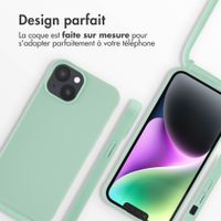 imoshion ﻿Coque en silicone avec cordon iPhone 14 - Menthe verte