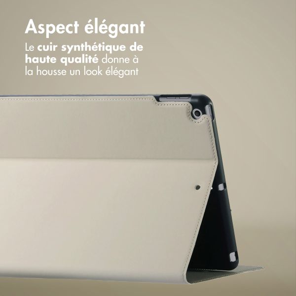 Accezz Housse Classic Tablet Stand iPad 9 (2021) 10.2 pouces / iPad 8 (2020) 10.2 pouces / iPad 7 (2019) 10.2 pouces - Greige