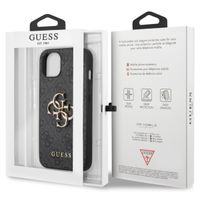 Guess Coque 4G Metal Logo Backcover iPhone 13 - Gris