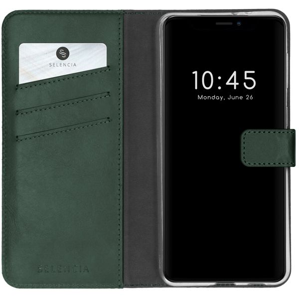 Selencia Étui de téléphone en cuir véritable iPhone 13 - Vert