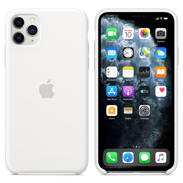 Apple Coque en silicone Apple iPhone 11 Pro Max - Blanc