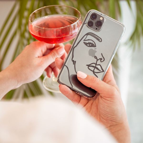 imoshion Coque Design Motorola Edge 20 Lite - Visage abstrait - Noir