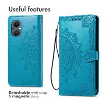 imoshion Etui de téléphone portefeuille Mandala Oppo Reno8 Lite - Turquoise