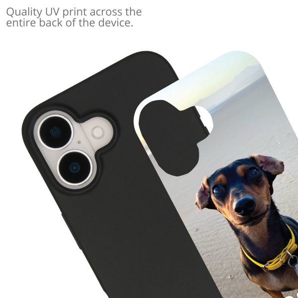 Concevez votre propre coque en gel Apple iPhone 16 Plus - Noir