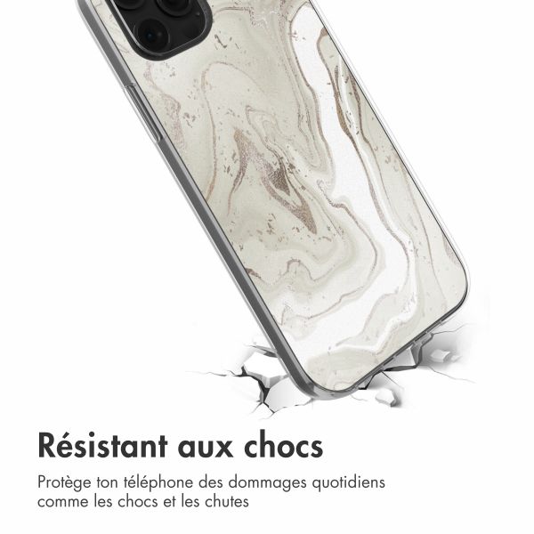 imoshion Coque design pour iPhone 12 (Pro) - Sandy Marble