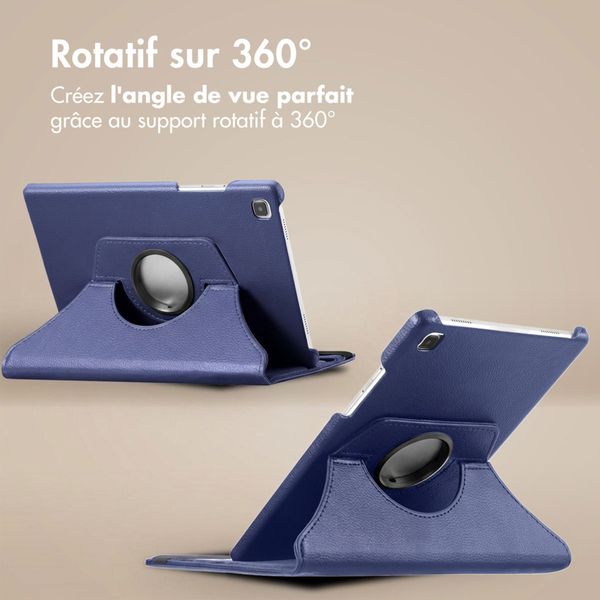 imoshion Coque tablette rotatif à 360° Samsung Galaxy Tab S6 Lite (2020/2022/2024)  - Bleu foncé