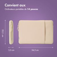 imoshion Pochette ordinateur avec compartiment 14 pouces - Sandstone