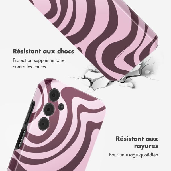 Selencia Coque arrière Vivid Samsung Galaxy A15 (5G) - Wavy Swirl Pink Plum