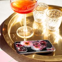 imoshion Coque Design iPhone 12 (Pro) - Fleur - Rose / Noir