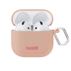 Holdit Coque Solid Silicone Apple AirPods 4 - Bare Pink