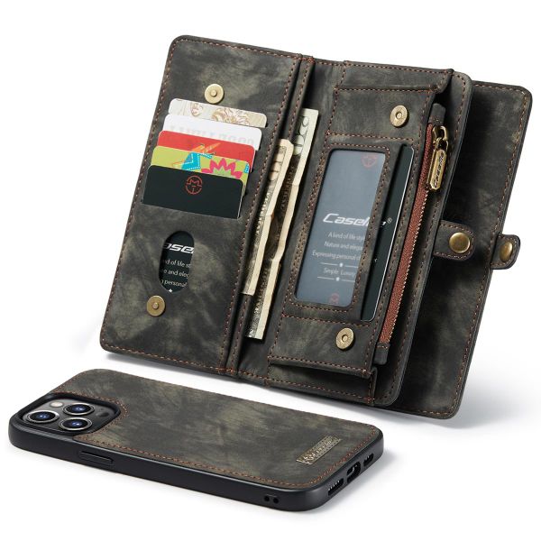 CaseMe Etui de téléphone de luxe en cuir deux iPhone 13 Pro Max