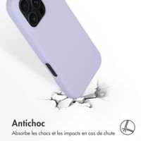 Accezz Coque Liquid Silicone avec MagSafe iPhone 16 Pro - Violet