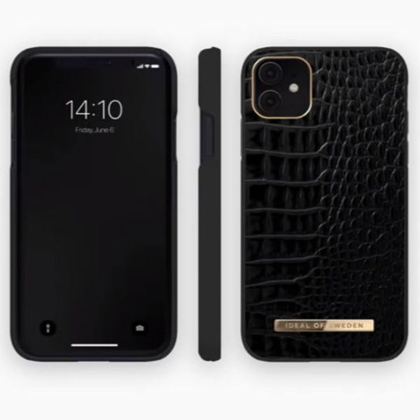 iDeal of Sweden Coque Atelier iPhone 11 - Neo Noir Croco