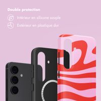 Selencia Coque arrière Vivid avec MagSafe Samsung Galaxy S24 - Dream Swirl Pink