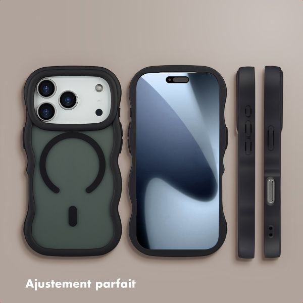 Selencia Coque arrière Wavy avec MagSafe Apple iPhone 17 Pro - Noir