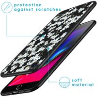 imoshion Coque Design iPhone SE (2022 / 2020) / 8 / 7  - Fleur - Blanc /Noir