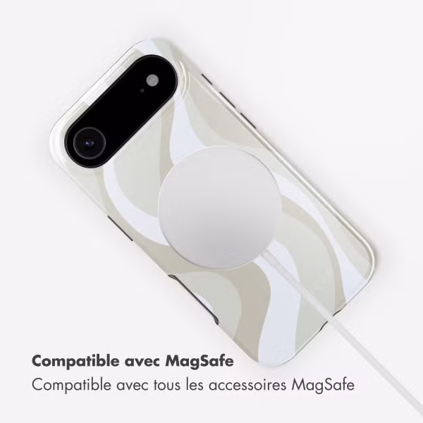 Selencia Coque arrière Vivid avec MagSafe Apple iPhone Air - Desert Waves Beige