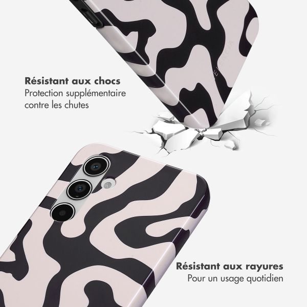 Selencia Coque arrière Vivid Samsung Galaxy A55 - Art Wave Black