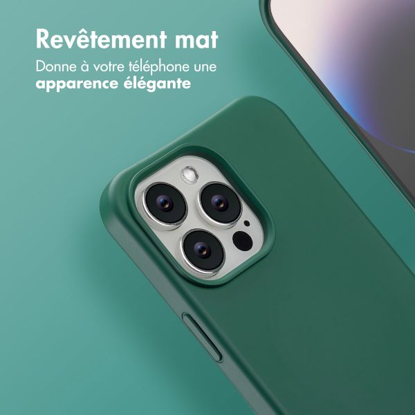 imoshion Coque arrière Color avec cordon amovible et MagSafe Apple iPhone 14 Pro Max - Vert foncé