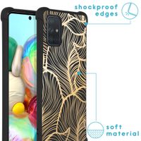 imoshion Coque Design avec cordon Samsung Galaxy A71 - Golden Leaves