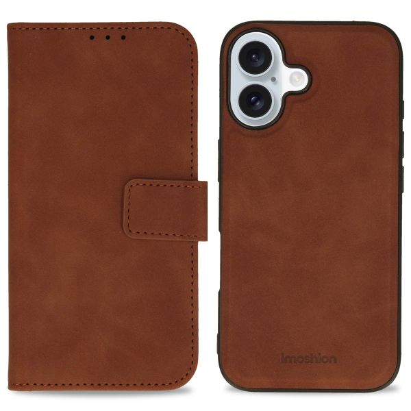 imoshion Etui de télephone luxe 2-en-1 amovible Apple iPhone 16 - Marron