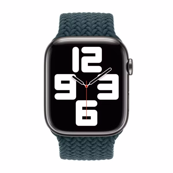 Apple Bracelet Solo tressé Apple Watch | 44/45/46/49 mm - Taille 7 - Rainforest