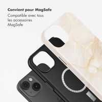 Selencia Coque arrière Vivid avec MagSafe Apple iPhone 14 - Golden Beige Marble