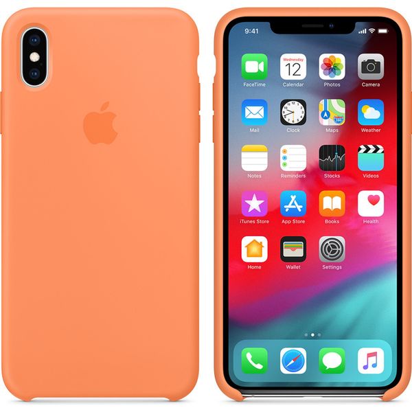 Apple Coque en silicone Apple iPhone Xs Max - Papaya