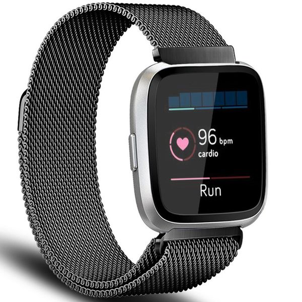 imoshion Milanais Watch bracelet le Fitbit Versa 2 / Versa Lite - Noir